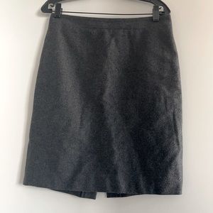 J. Crew Grey Wool Pencil Skirt